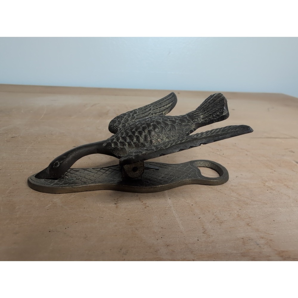 Vintage Goose Geese Duck Wall Hanging Metal with Clamp Clasp 4" Figurine